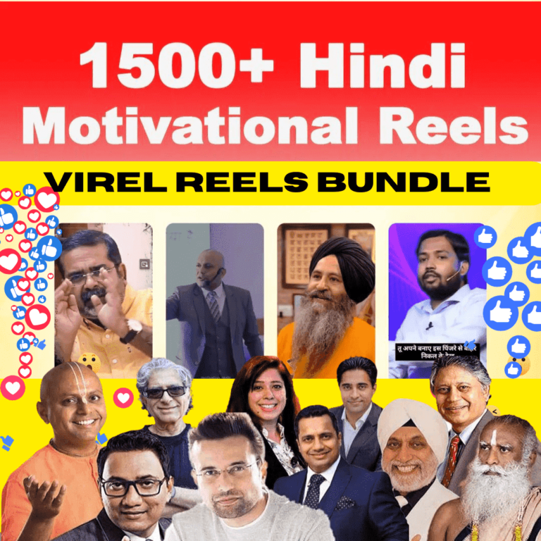 1500+ 300+ Free Hindi Motivation Reels Bundle