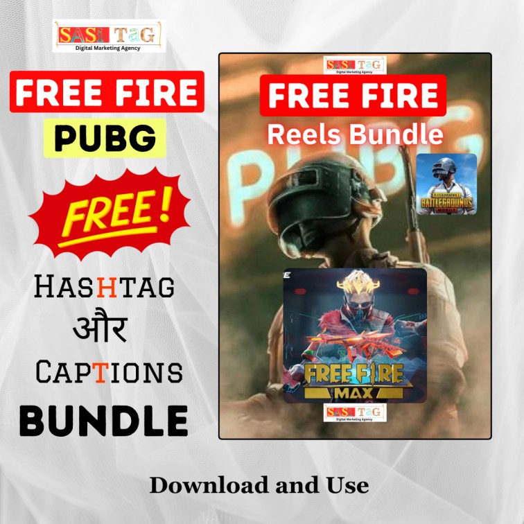 Free fire Hashtag and Captions Bundle