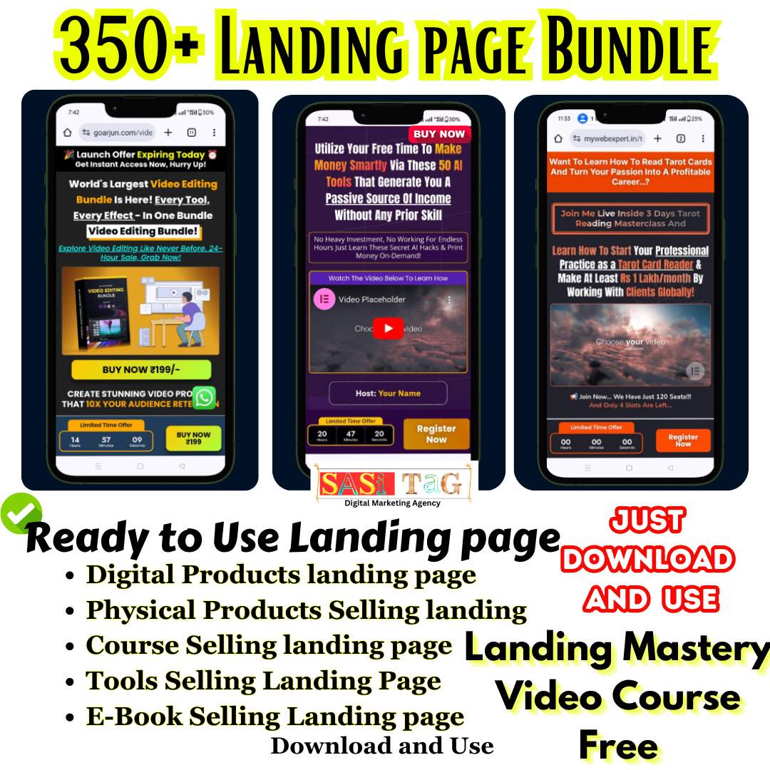 350 High Converting Landing Page Bundle